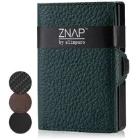 ZNAP® Slim Wallet Kreditkartenetui | Geldbörse Herren | Kartenhalter Geldbeutel Herren | Kartenetui Herren Geldbeutel | Herren Portemonnaie mit RFID Schutz |12 Karten | Grün