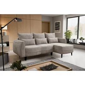 kaiser möbel Ecksofa Selio mit Schlaffunktion und Bettzeugcontainer Beige Rechts - Beige
