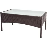 MCW Poly-Rattan Gartentisch Hamar Braun-meliert