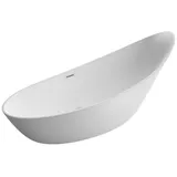 Bernstein freistehende Wanne, 190 cm Acrylwanne, Standbadewanne Acryl Weiß SOPHIE,