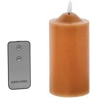 Set mit 4 Wachskerzen mit LED und Fernbedienung, Bonbonfarben, 7,5 x 7,5 x 15 cm