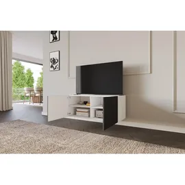 altdecor ELIO Lowboard 100 cm x 40 cm x 40 cm Schwarz/Weiß Holzwerkstoff