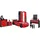Aileenstore Kinderzimmer Komplett Set Jugendzimmer Kindermöbel 5 teilig mit Autobett Rio (5 teiliges Set ohne Zubehör)