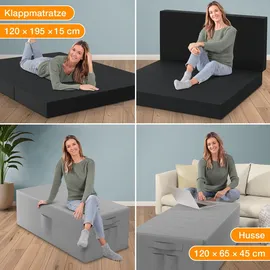 eloneo Klappmatratze 120 x 195 x 15 cm weich Polyester