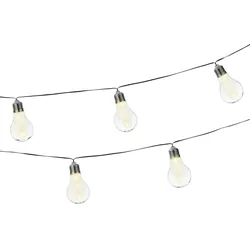 Lumineo LED Solar Lichterkette Glühbirnen 4,5m Kunststoff Warmweiß