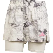 adidas Own the Run Spray Dye 2in1 Short Orbit Grey/Black S