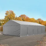 TOOLPORT Lagerzelt 5x10 m Zelthalle Unterstand Weidezelt PVC Plane 700 N wasserdicht in grau