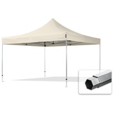 TOOLPORT 4x4m Aluminium Faltpavillon, ohne Seitenteile, creme - (600181)