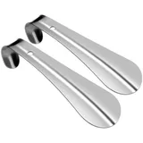 LuxusKollektion Schuhlöffel Schuhlöffel Klein Metall 2er Set Shoe Horn Edelstahl 16cm