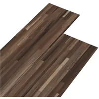 vidaXL PVC-Fliesen 5,02 m2 2 mm Selbstklebend Braun Gestreift