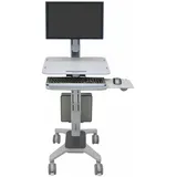 Ergotron WorkFit C-Mod LD mobiler Steh-Sitz Arbeitsplatz bis 30" TFT höhenv.