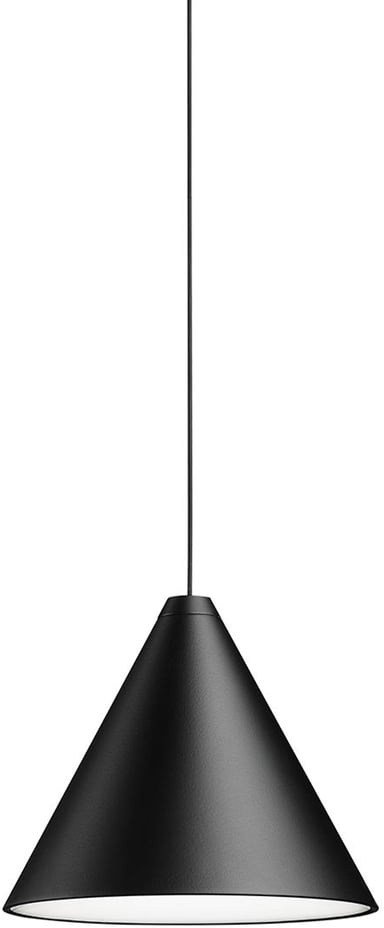 Flos - String Light Pendelleuchte, Kegelkopf, Kabellänge: 12 m, schwarz