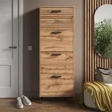Vicco Amber 60 x 168 cm mit 4 Fächern Eiche Wotan / braun