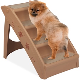 Relaxdays Hundetreppe beige 39,0 x 61,0 x 49,0 cm