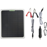 Solar-Ladegerät, 12 V Tragbares Solarpanel-Ladegerät-Kit 20 W Monokristalliner Dual-USB-Ausgang Batterie-Warter für Wohnmobil, Auto, Boot