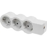 Legrand Flache Steckdosenleiste, 3-fach Steckdose, ohne Kabel, Ultraweiß/Grau, 694573