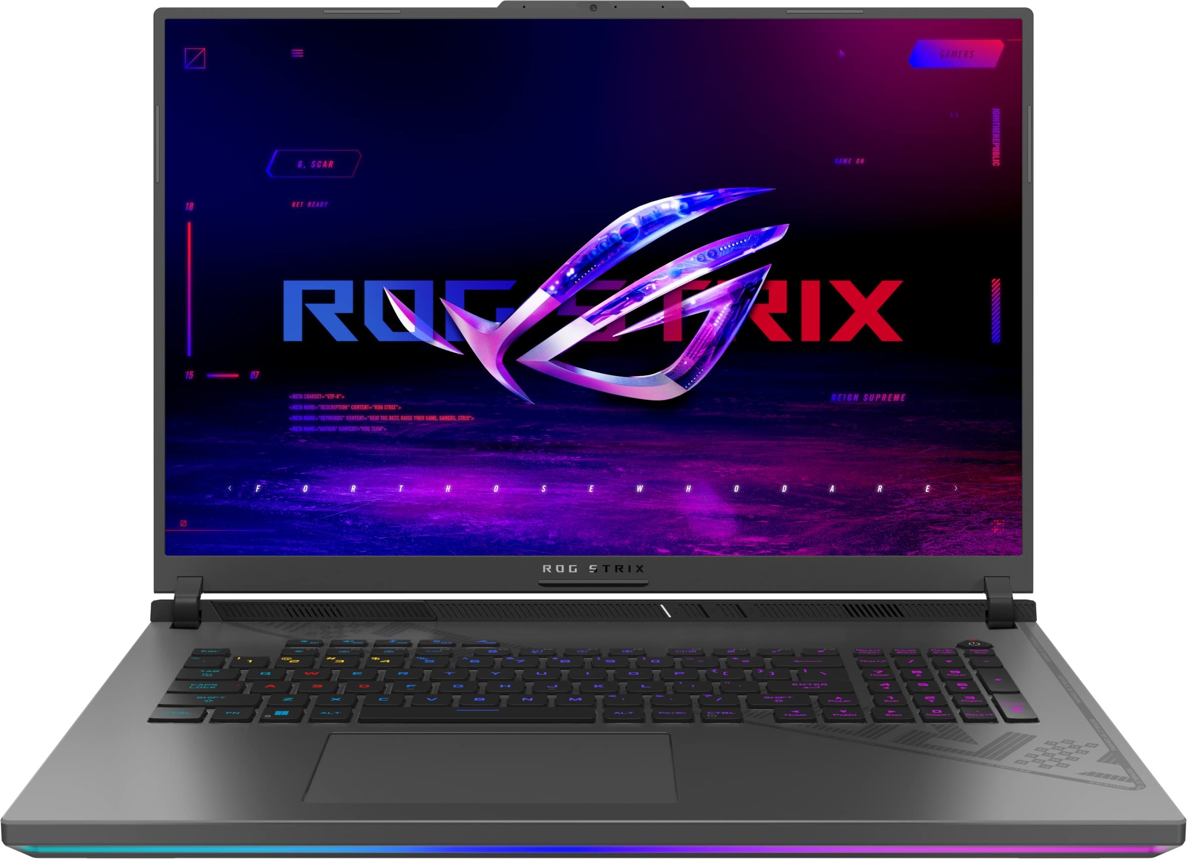 ASUS ROG Strix G18 Gaming Laptop | 18" FHD+ 165Hz/7ms entspiegeltes IPS Display | Intel Core i7-13650HX | 16 GB RAM | 1 TB SSD | NVIDIA RTX 4060 | QWERTZ Tastatur| Free DOS | Eclipse Gray