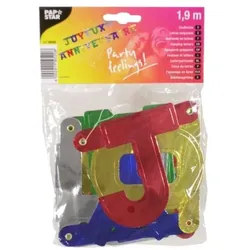 Papstar 10 X Grußkette 1,9 m "Joyeux Anniversaire"