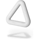Fitfiu Fitness Triangular Kettlebell 3,2 kg Kettlebell mit ergonomischem Stahlgriff aus Weißem Silikon