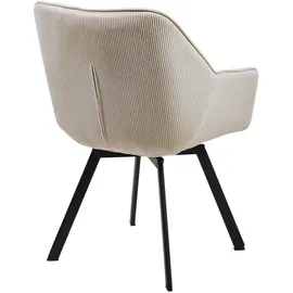 CLP Esszimmerstuhl Jordi Cord creme