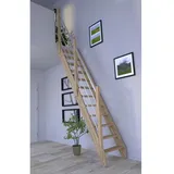 StarWood Raumspartreppe 60 cm Eichenholz 279,5 cm Edelstahl
