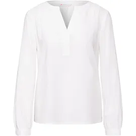 STREET ONE Langarmbluse im Tunika-Stil Gr. 46, off white, - 23010332-46