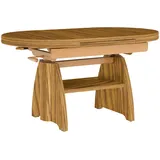 Venda Couchtisch, Braun, Eiche, Metall, Holzwerkstoff, Eiche, furniert, rechteckig, Wange, 65x56-75x110-130.5 cm, ausziehbar, höhenverstellbar, Wohnzimmer, Wohnzimmertische, Couchtische, Couchtische Metall