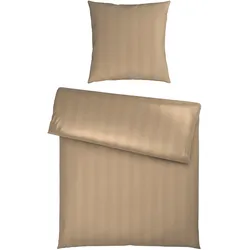 Bettwäsche Xenia Streif Beige ca. 135x200cm