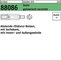 Industrial Quality Supplies Sechskant-Abstandsbolzen I/A St. gal Zn M
