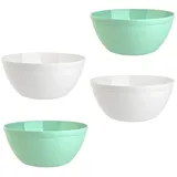 ENGELLAND 4er Set Schalen Müslischalen Dessertschalen Salatschale Suppenschale Reisschale Bowl bunt aus Kunststoff BPA-frei groß 900 ml