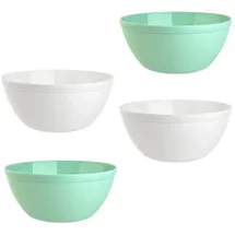ENGELLAND 4er Set Schalen Müslischalen Dessertschalen Salatschale Suppenschale Reisschale Bowl bunt aus Kunststoff BPA-frei groß 900 ml