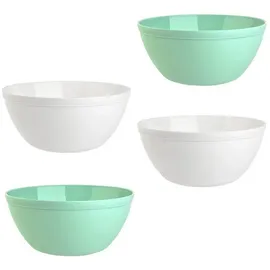 ENGELLAND 4er Set Schalen Müslischalen Dessertschalen Salatschale Suppenschale Reisschale Bowl bunt aus Kunststoff BPA-frei groß 900 ml