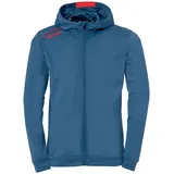 Kempa Player Trainingsjacke mit Kapuze ice grau/fluo rot 164