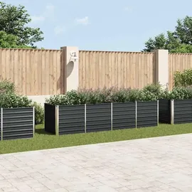 vidaXL Garten-Hochbeet verzinkter Stahl rechteckig 320 x 80 x 77 cm anthrazit