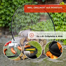 Cook King Schwenkgrill 180 cm inkl. Grillrost Ø 50 cm Rohstahl 