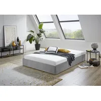 Westfalia Schlafkomfort Polsterbett "Osaka", grau, B:145cm L:205cm, Bezug: Glanzvelours