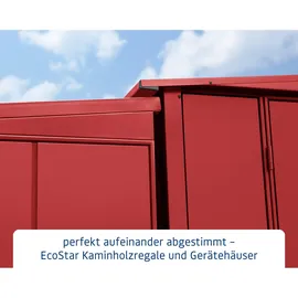Hörmann Kaminholzregal Elegant Typ 2 Metall 181 x 103 x 198 cm Purpurrot