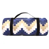 DOTBUY-SHOP Picknickdecke Wasserdicht, Campingdecke Stranddecke Wärmeisoliert Maschinenwaschbar Faltbar Picknickmatte, für Outdoor Strand Campen Wandern Ausflüge (Blaue Wellen,150x100cm)