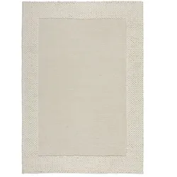 Kadima Design Exklusiver Wohnzimmerteppich `Calder`, Wolle-Polyester-Mix, Farbe: Beige, 160x230 cm