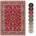 Design Kurzflor Wohnzimmerteppich Orient Zabul Perser Look Orientalischer Teppich für Esszimmer Wohnzimmer Schlafzimmer Rot 180x260