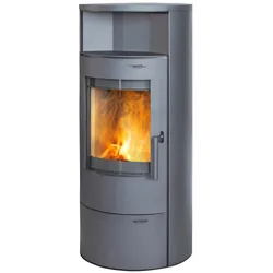 THERMIA Kaminofen »München«, grau, Stahl, 7 kW, Dauerbrand geeignet