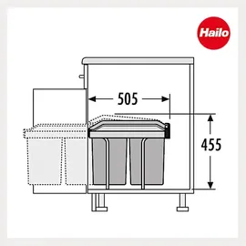 HAILO Swing A Terzett 15 l Grau