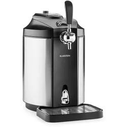 Klarstein Skal Bierzapfanlage Bierkühler 5l Fässer CO2 Edelstahl Schwarz / Silber-Metallic