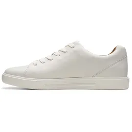 CLARKS Un Costa Lace Sneaker, White Leather, 39.5 EU