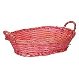 Vacchetti Weidenkorb, Rosa mit ovalen Griffen, mittelgroß