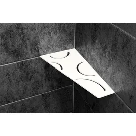 Schlüter Systems SHELF-E-S3 Wand-Ablagesystem Curve Aluminium MBW - strukturbeschichtet brilliantweiß Höhe: 154 mm Breite: 295 mm