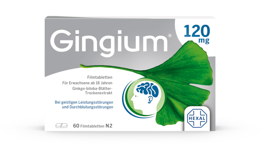 Hexal GINGIUM 120 mg Filmtabletten Gedächtnis & Konzentration