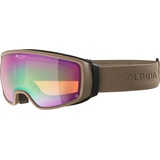 Alpina DOUBLE JACK PLANET Q-LITE Wintersportbrille Braun Unisex Sphärisches Brillenglas