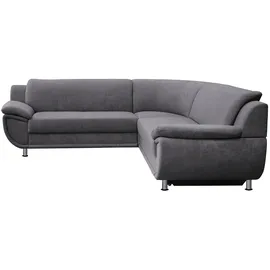 TRENDMANUFAKTUR Ecksofa »Rondo wahlweise mit Schlaffunktion, 267x247 cm (BxT), breite Armlehnen«, L-Form, wahlweise mit Federkern bestellbar, Füße chromfarben