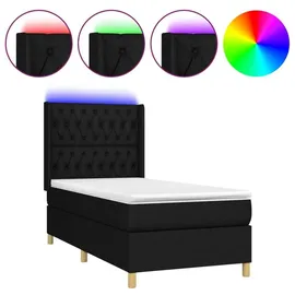 vidaXL Boxspringbett 100 x 200 cm Schwarz
